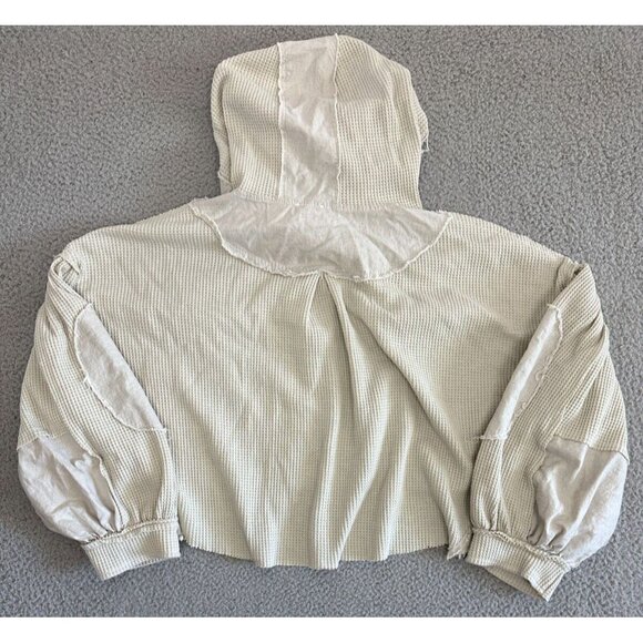 POL Track Suit Hoodie Oversized Waffle Knit Crop Top Hooded Pants - Picture 8 of 16